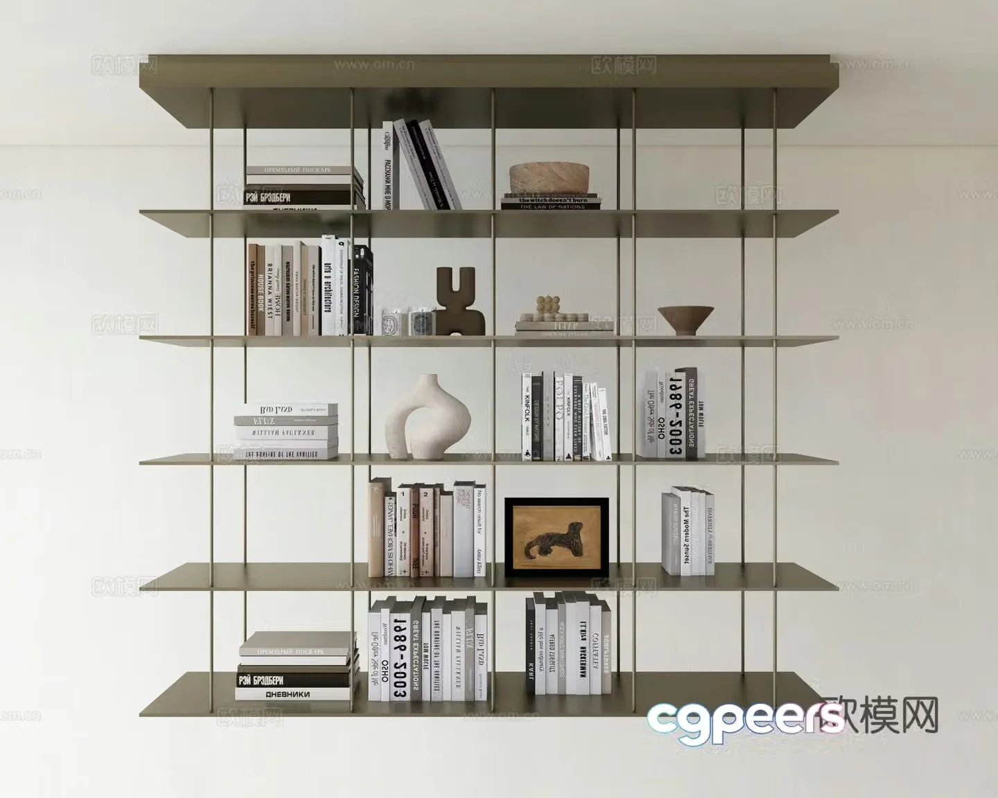 Modern bookshelf Metal bookshelf Hanging bookshelf 3d model