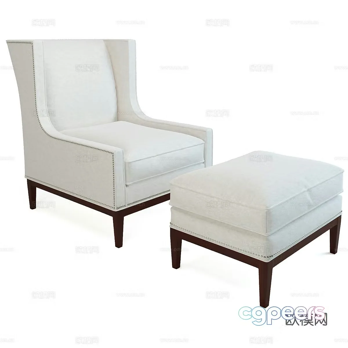 Pearson Diane Wing Chair 3D Model