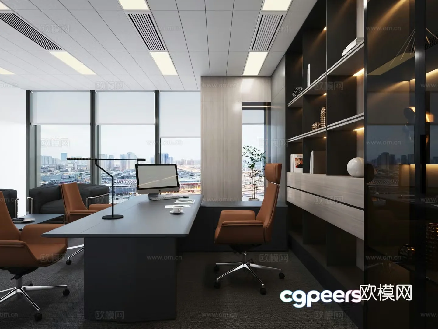 3D model of Chairman Office of Modern Manager Office