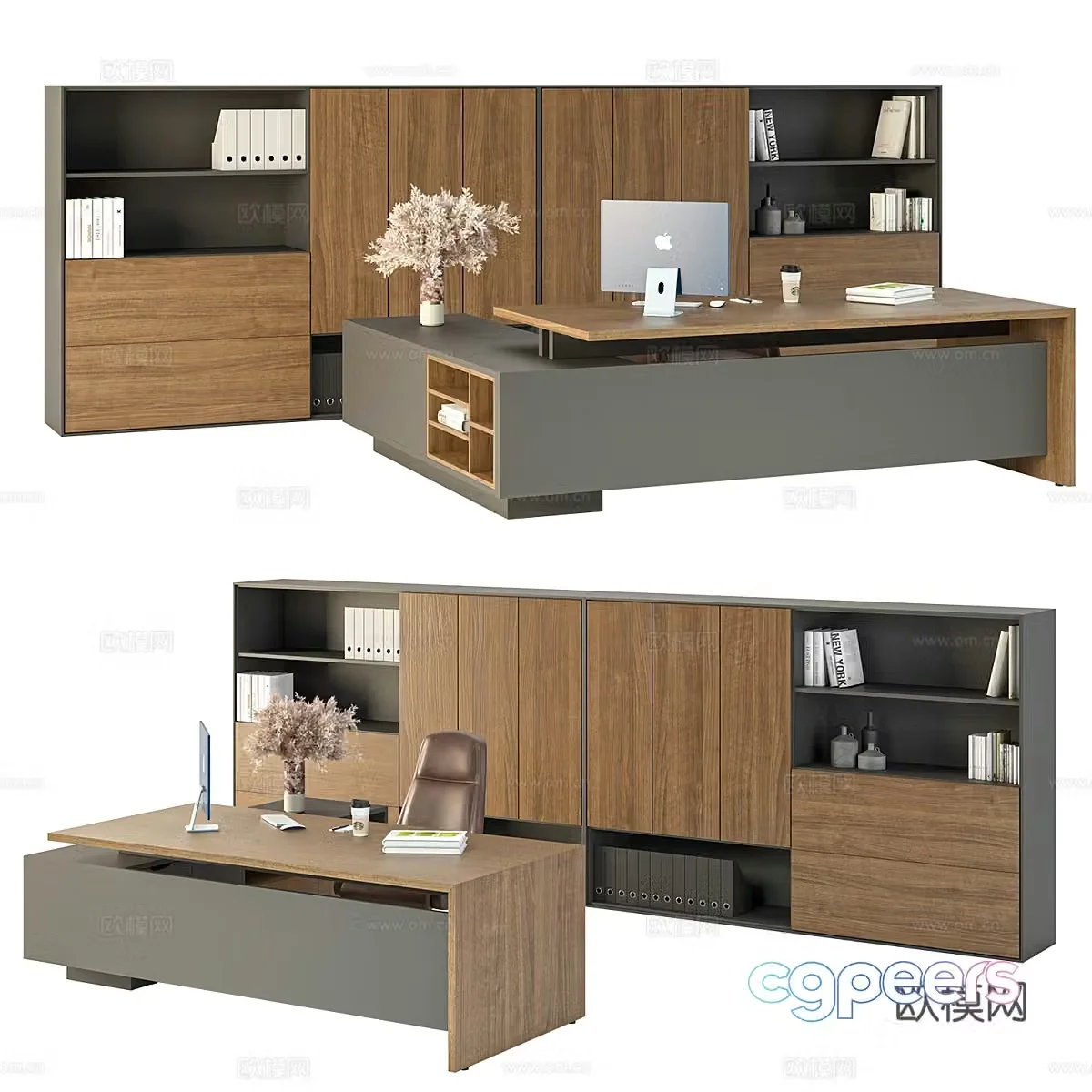 Modern Italian office furniture 3d model