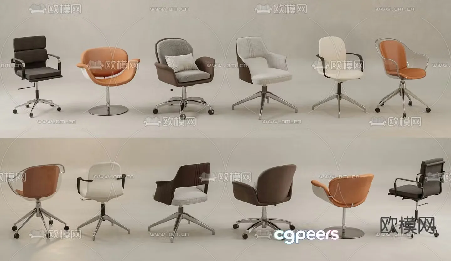 Office chair shift chair staff chair conference chair 3d model