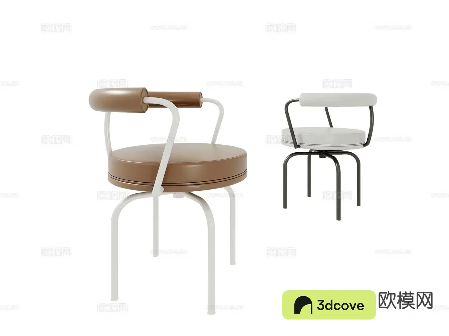 Modern single chair leather chair dining chair