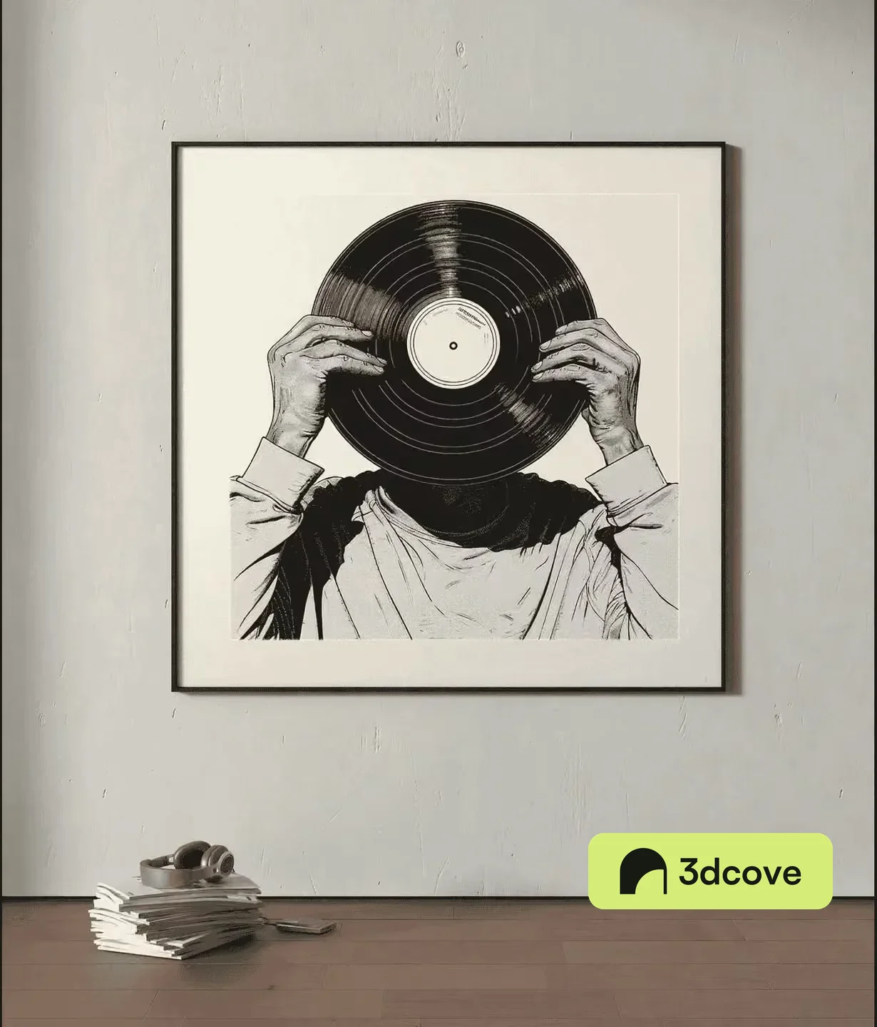 A Person Holding A Vinyl Record