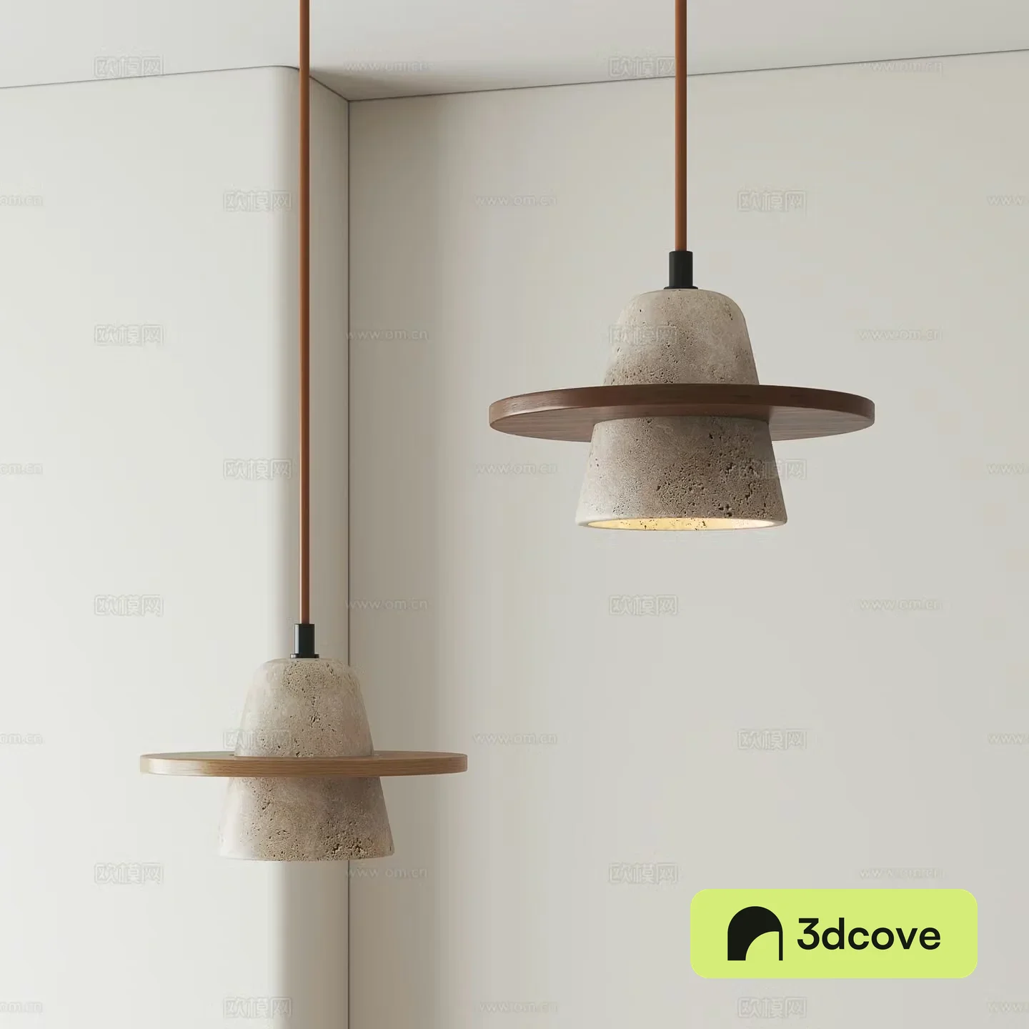 Wasabi Fenghuang Cave Stone Chandelier 3D Model