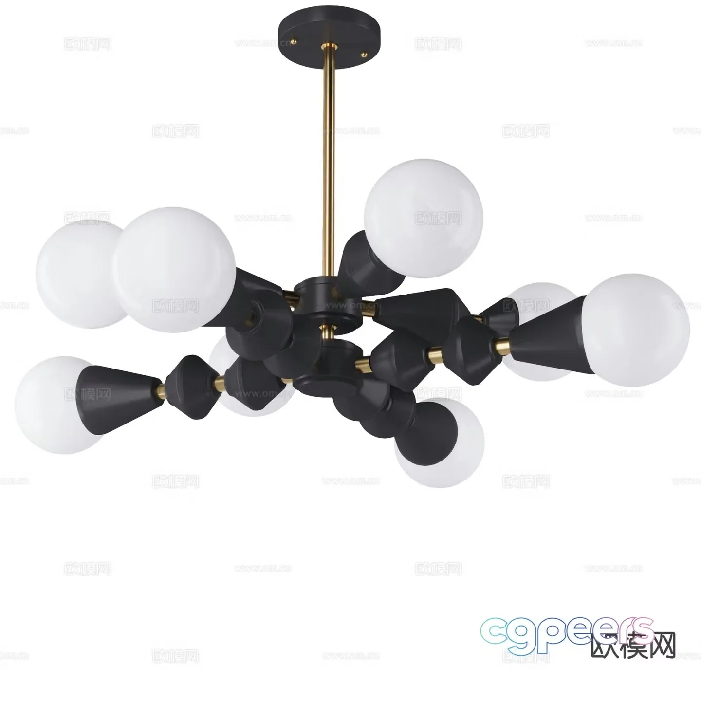 Modern chandelier multi-head chandelier 3d model
