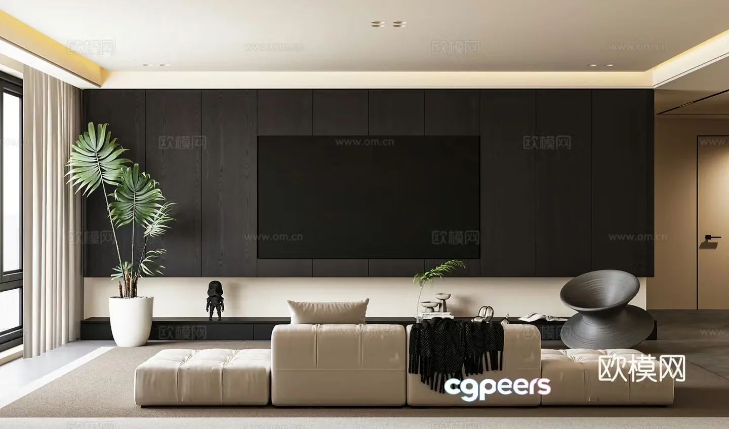 Modern living room 3d model