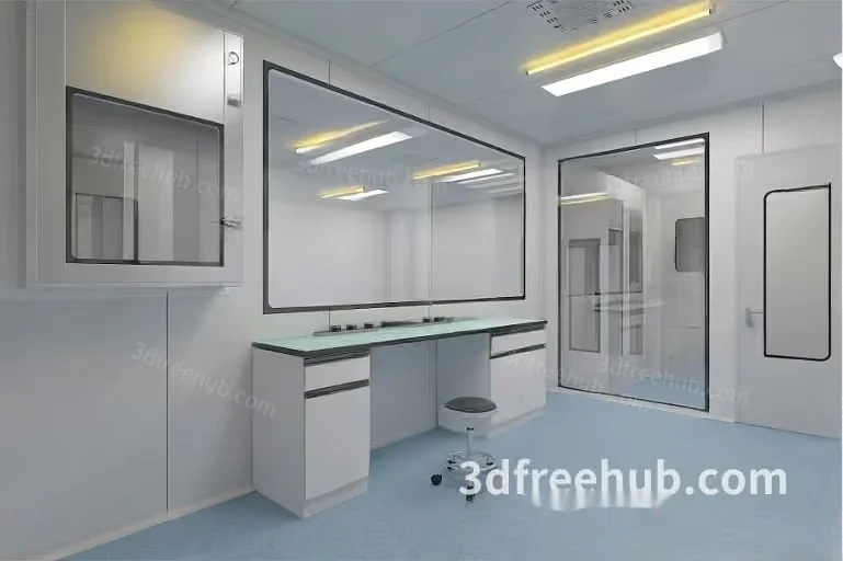 A Laboratory Room 3D Model – 19936 – VRAY Render