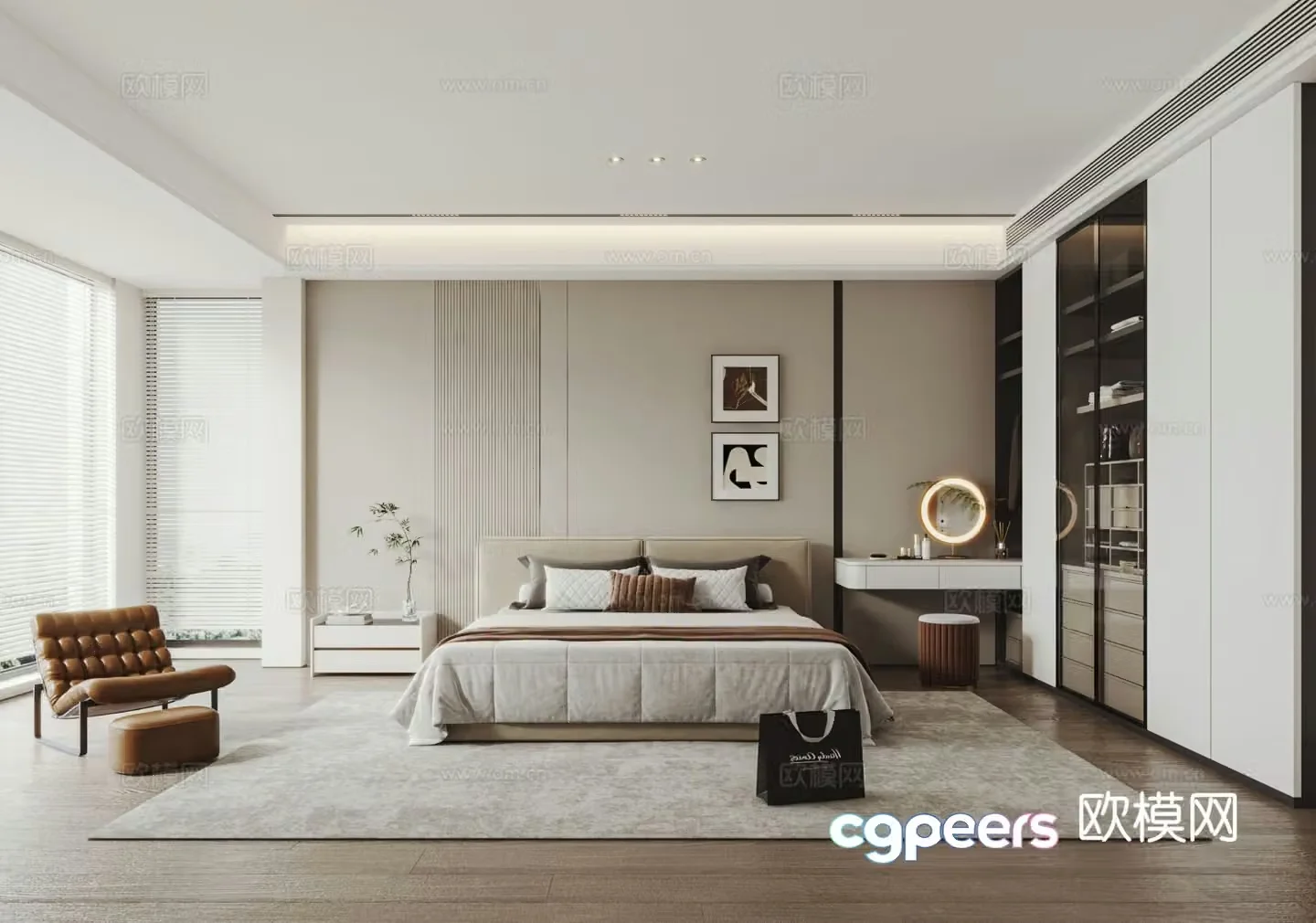 Modern bedroom 3d model