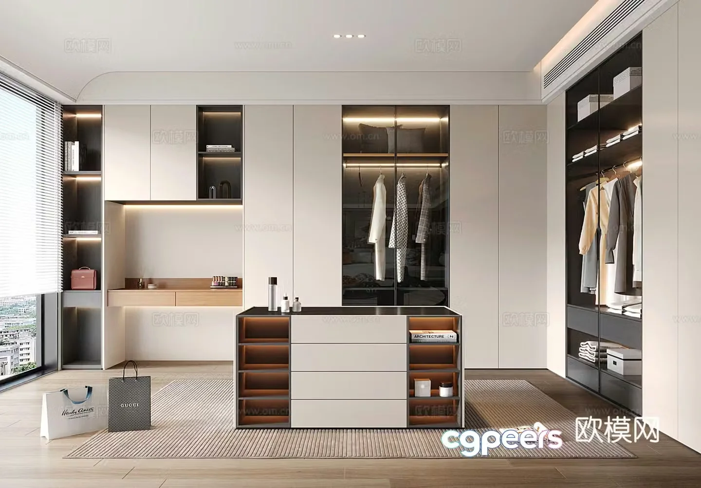 Modern cloakroom 3d model