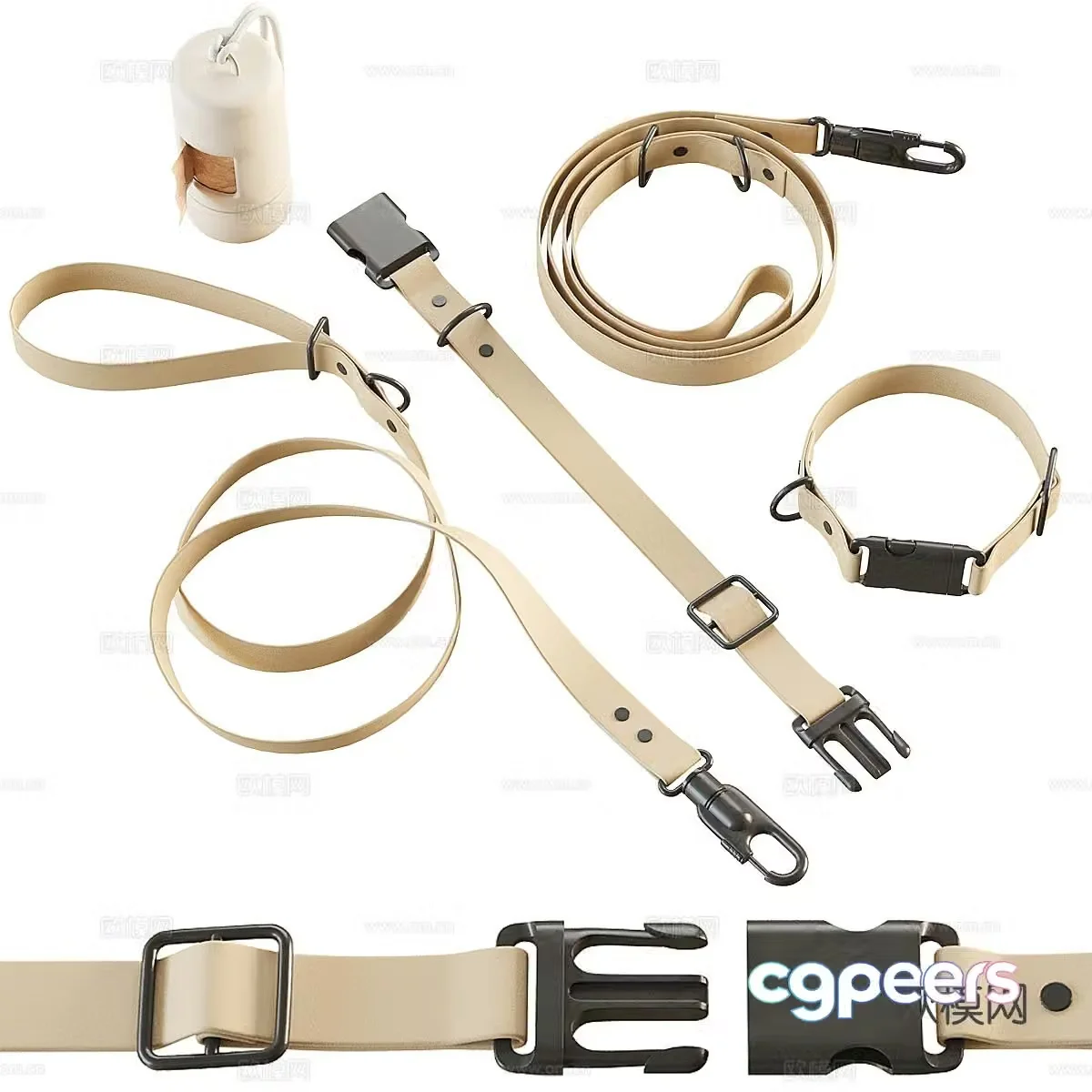 Pet supplies leash 3d model
