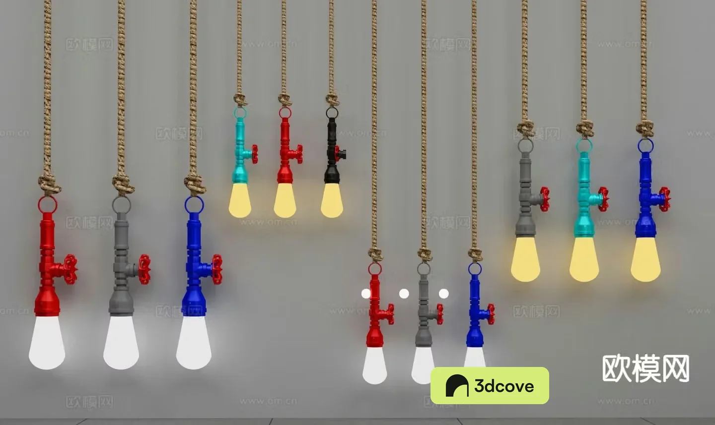 Modern colorful chandelier