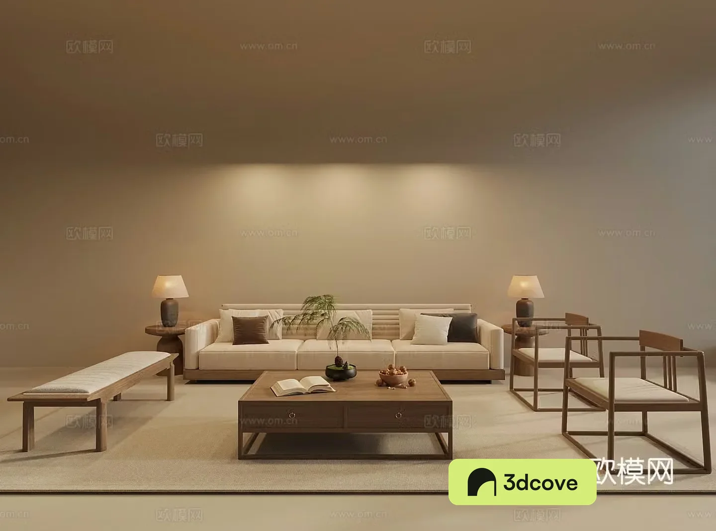 Song’s new stroke sofa combination sofa coffee table combination leisure chair coffee table lamp