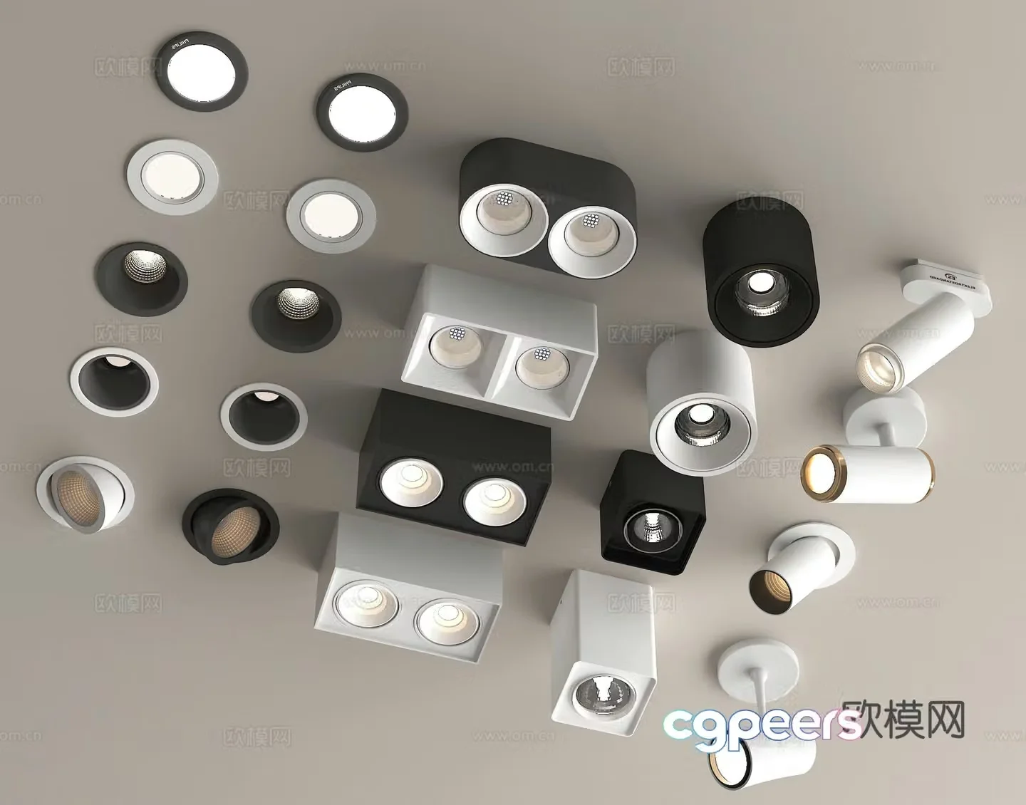 Spotlight Downlight Bull’s Eye Lamp 3d model