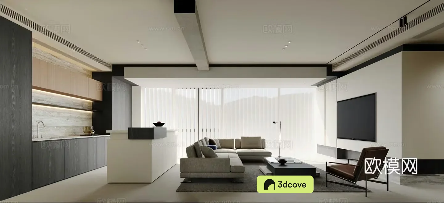 Modern minimalist living room