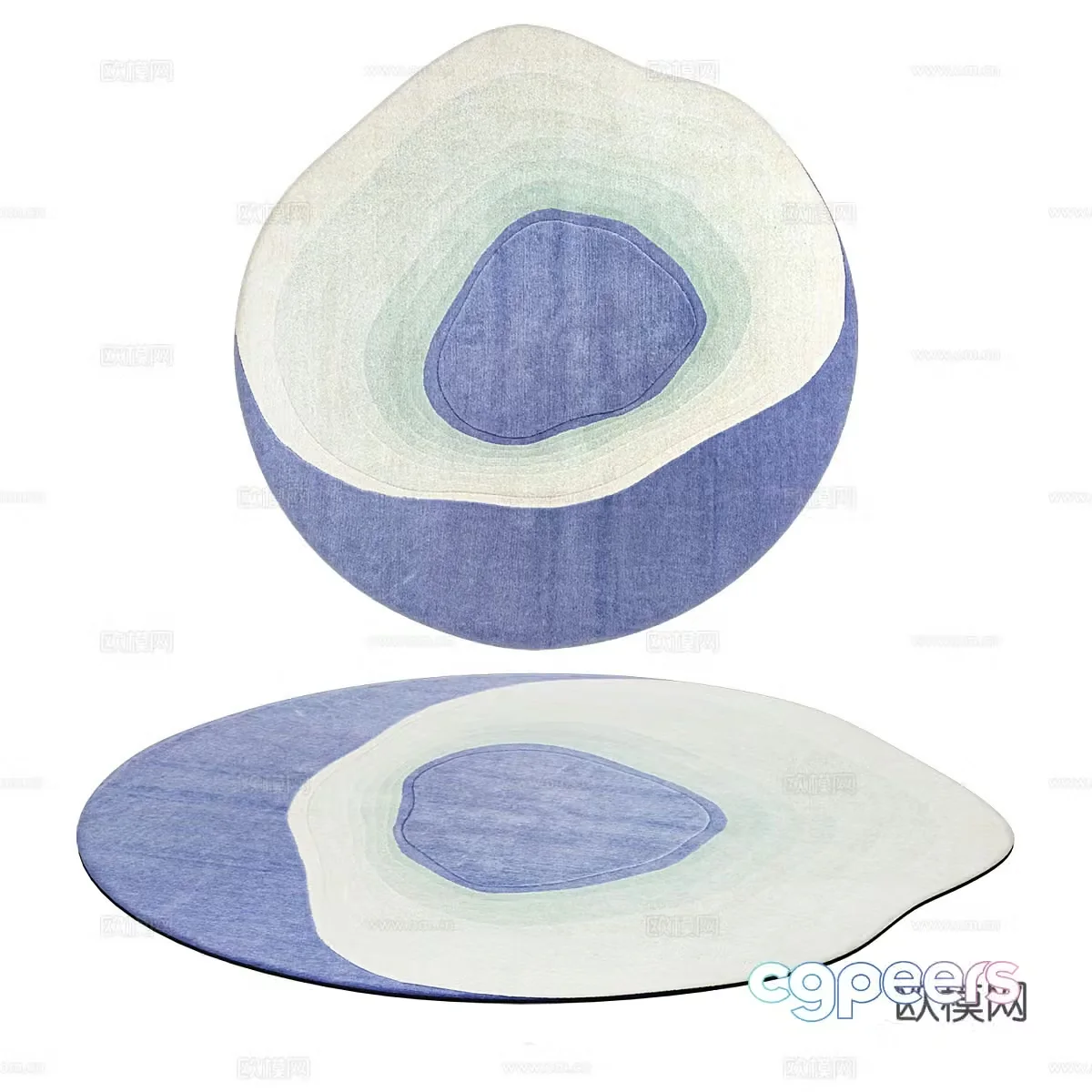 Modern minimalist carpet polygonal carpet modeling carpet living room carpet 3d model