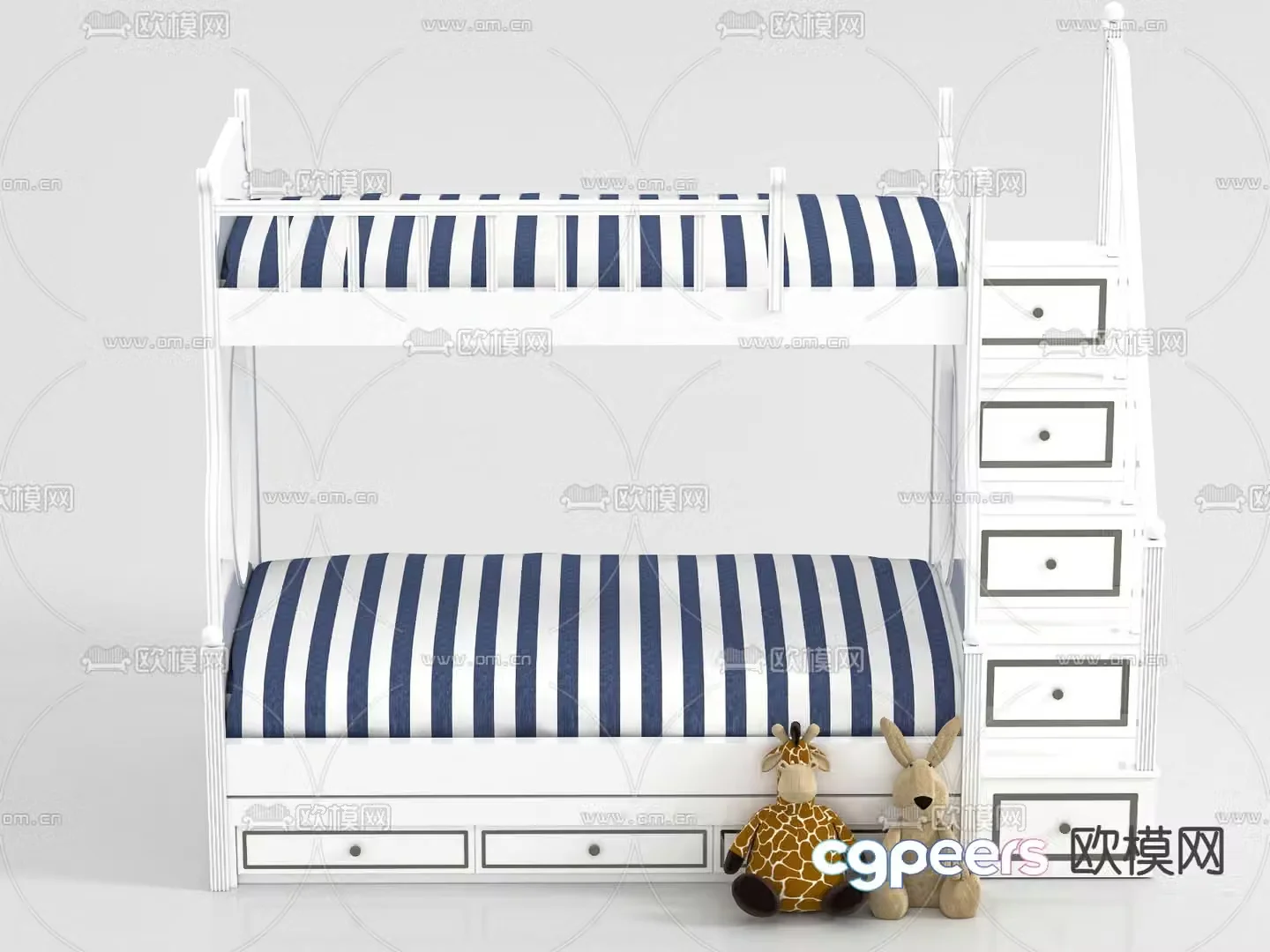 Bunk bed bunk bed 3d model