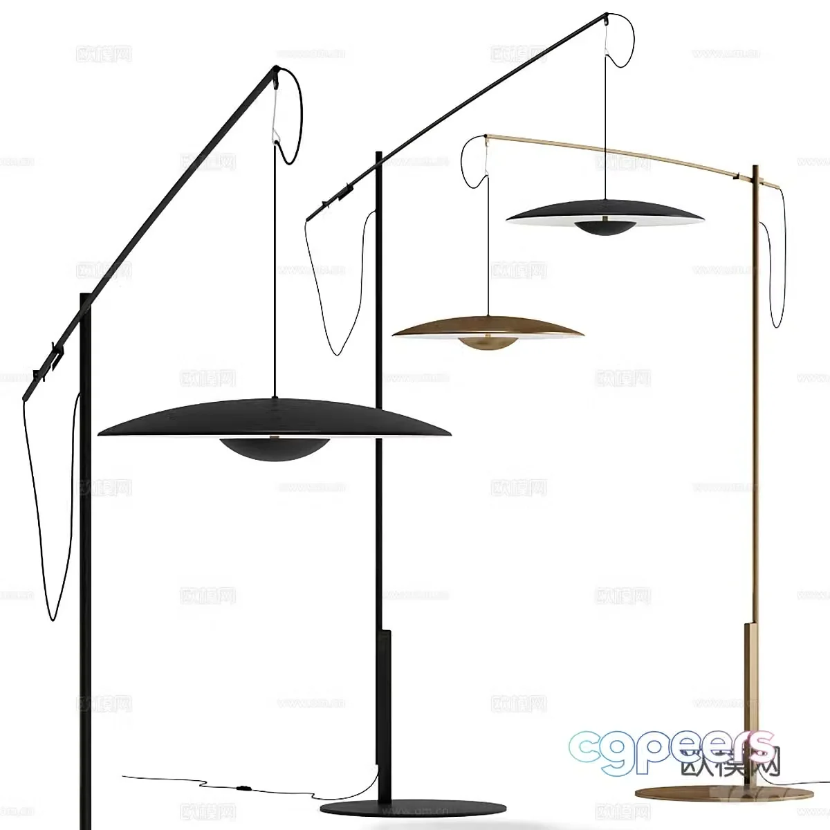 Modern Italian minimalist floor lamp 3d model