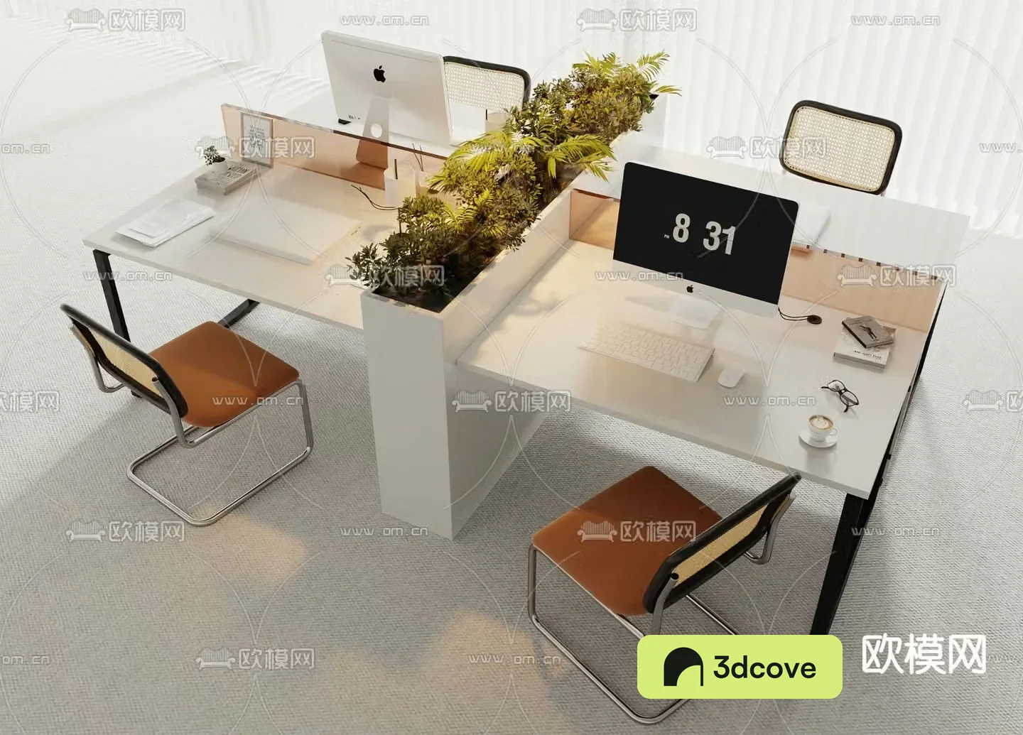 Card space desk workstation