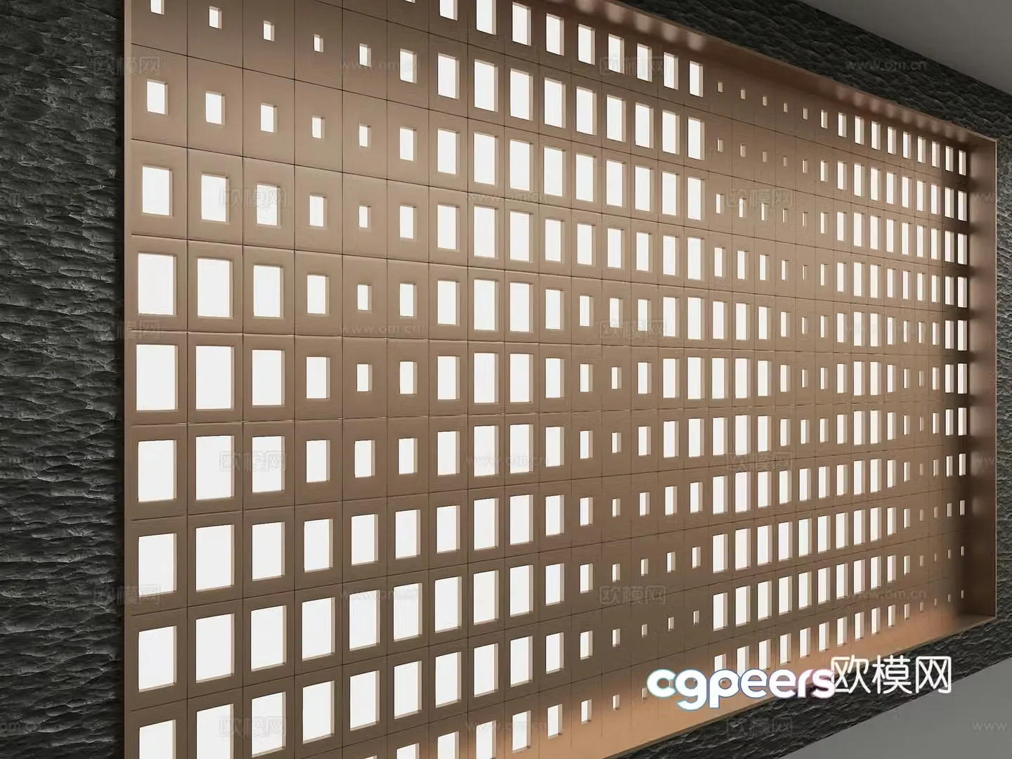 Modern background wall 3d model