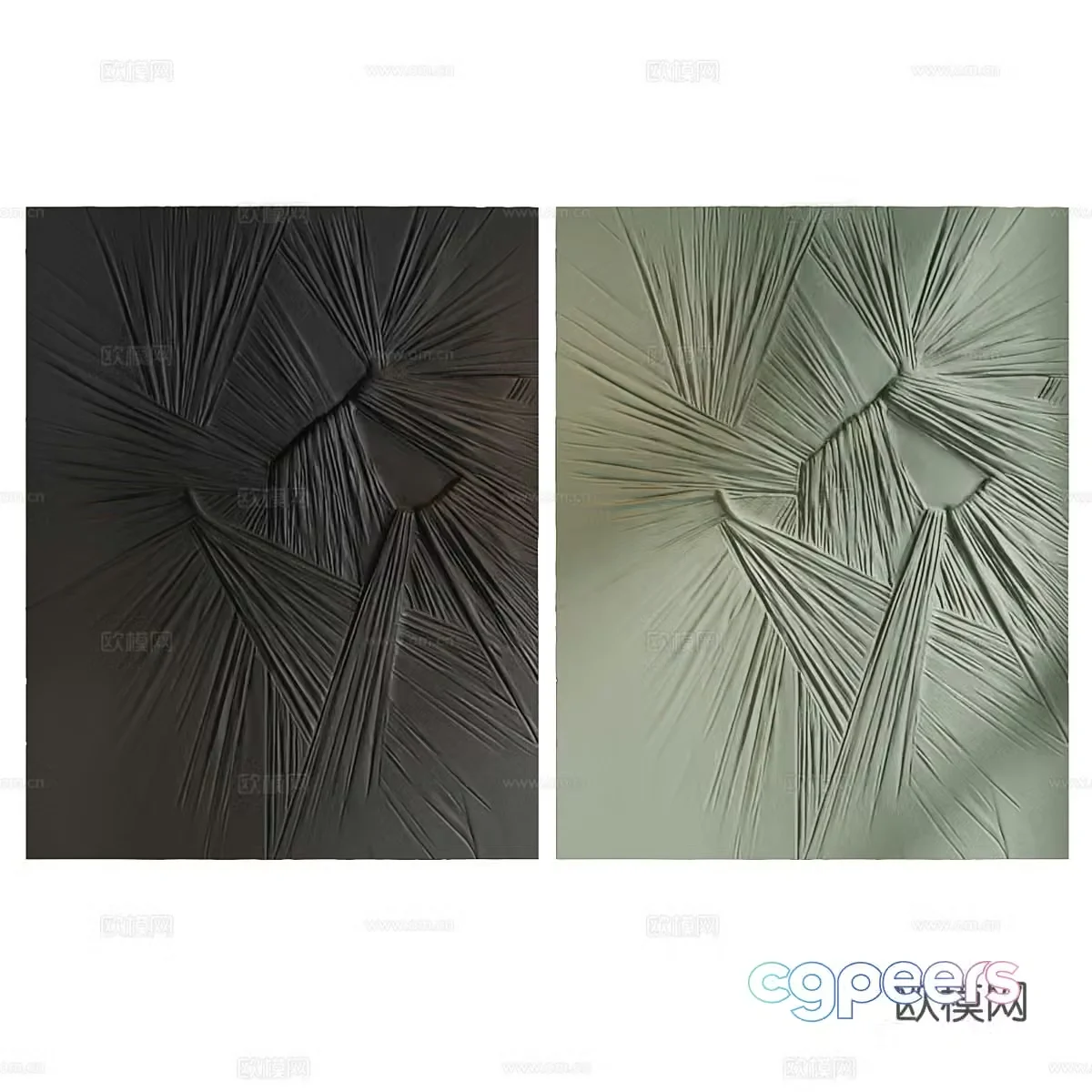 New Chinese style decorative hanging paintings picture frame 3d model