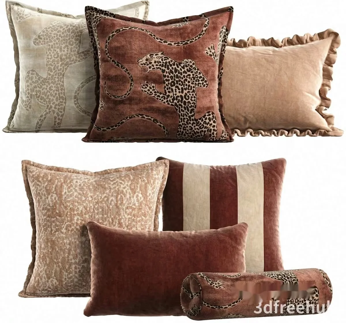 Decorative Pillows 3D Model – 23247 – VRAY Render