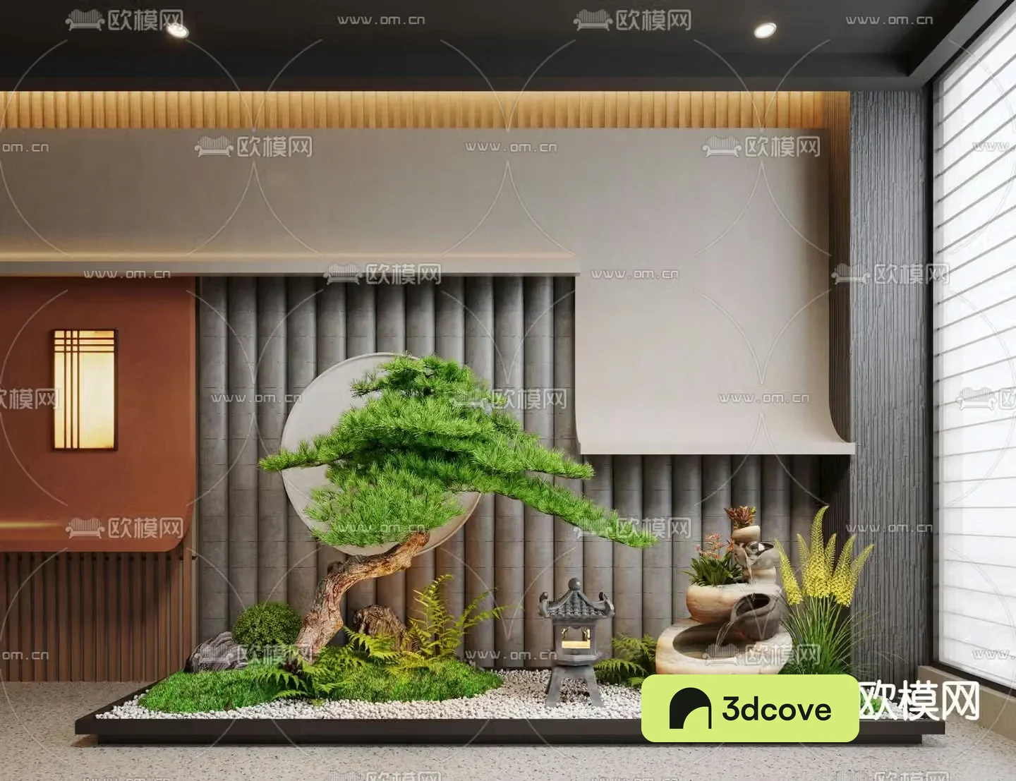 Indoor landscape plant landscaping