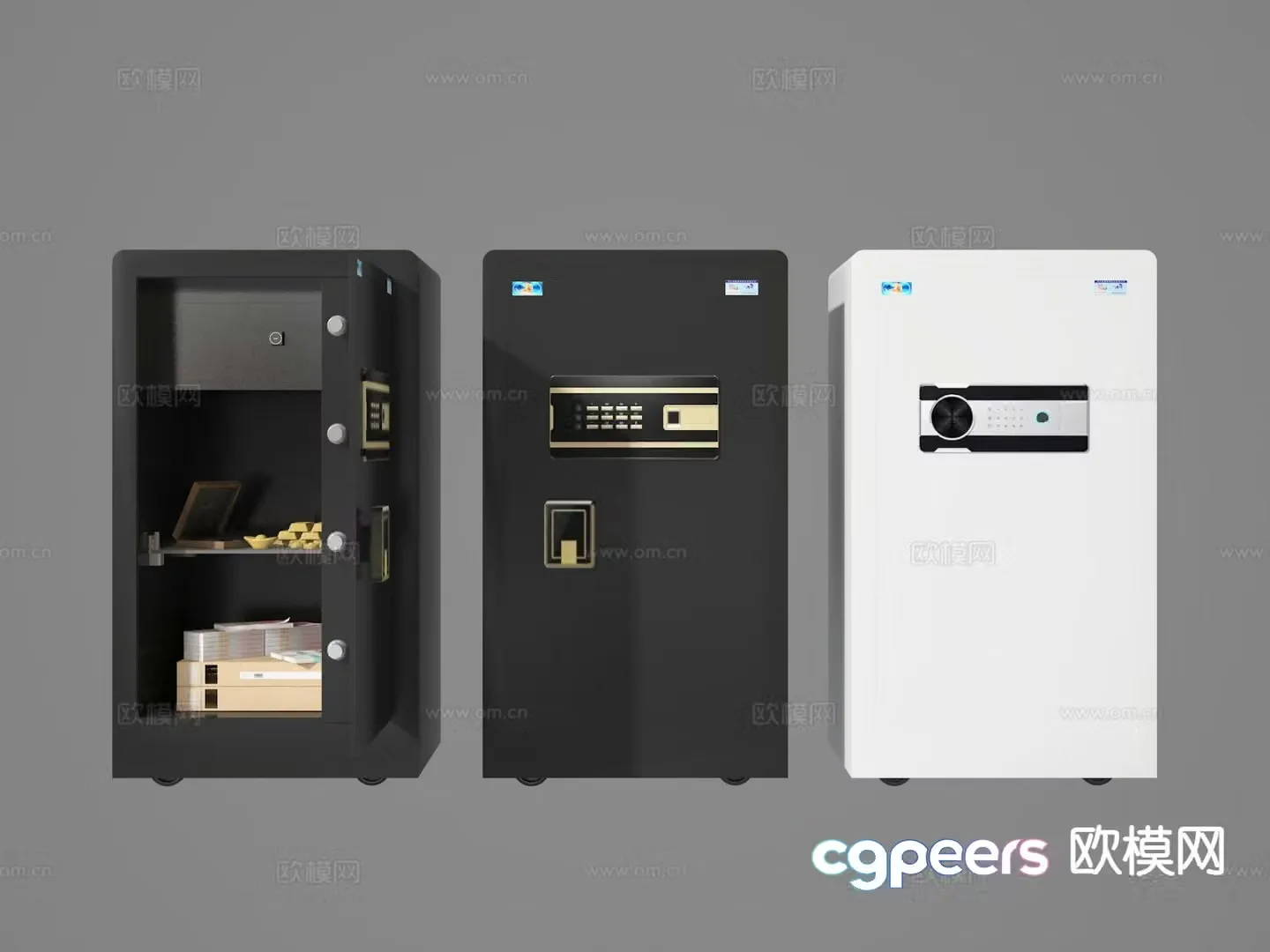 modern safe safe password cabinet 3d model