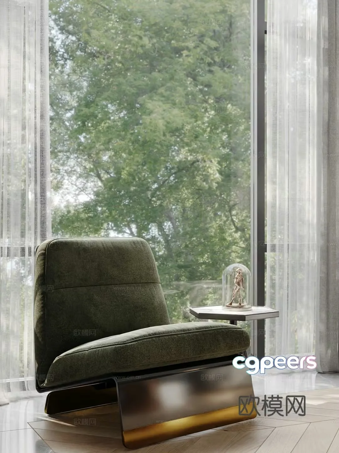 Modern leisure chair sofa chair 3d model