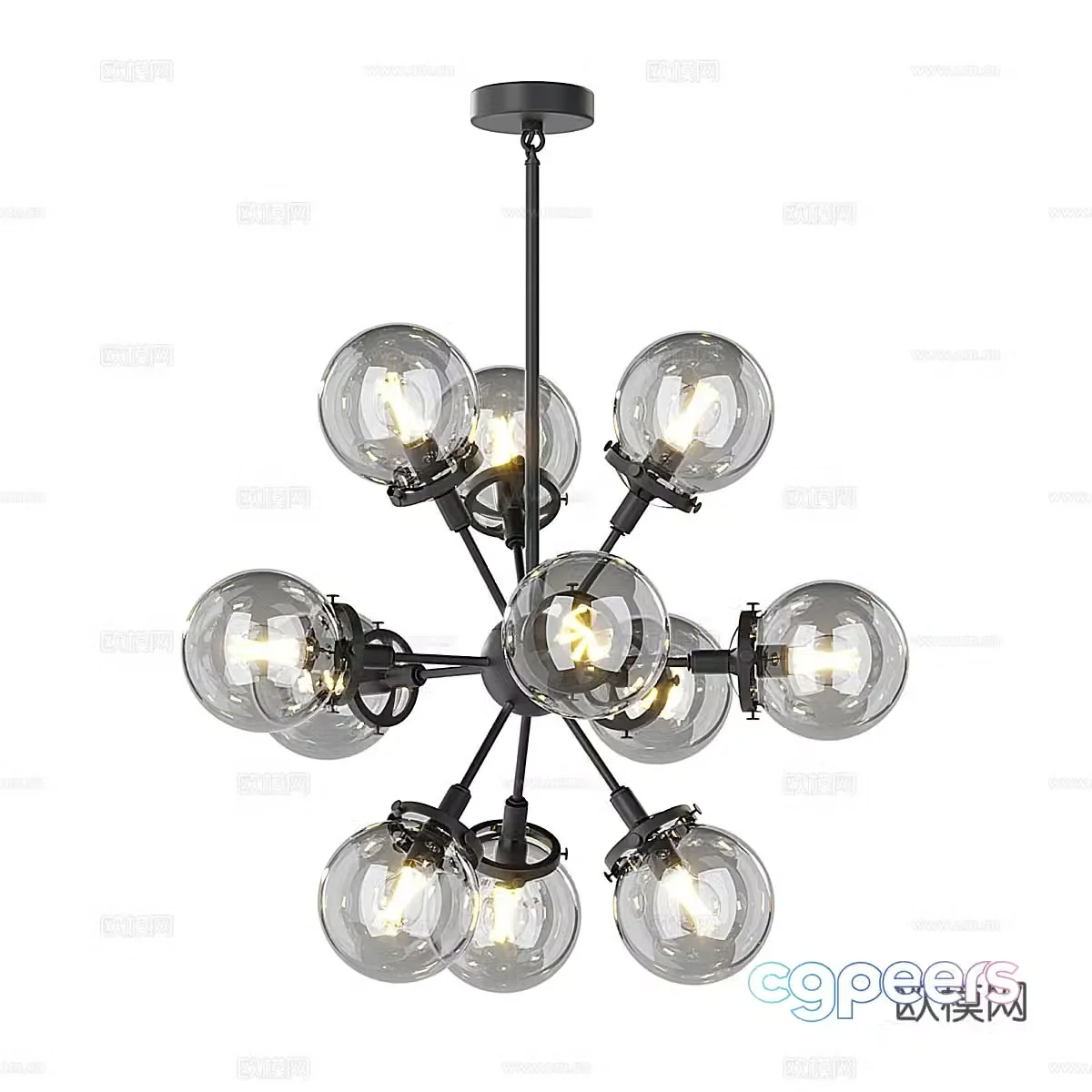 Modern simple chandeliers chandeliers simple chandeliers glass chandeliers dining chandeliers living room chandeliers 3D model