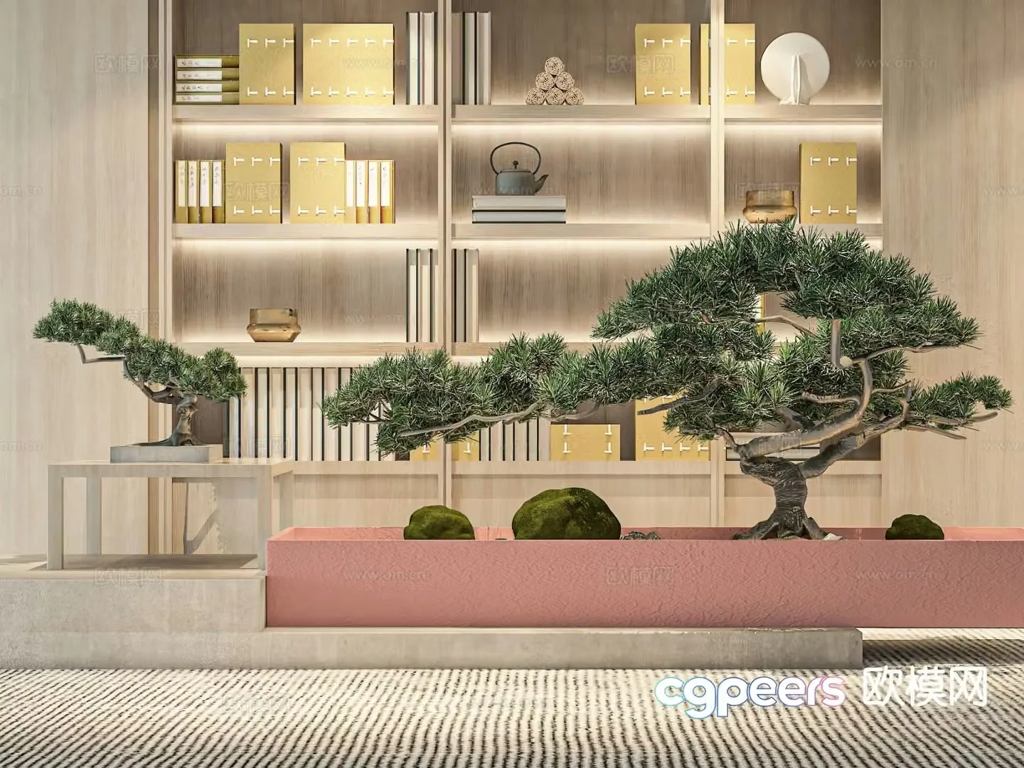Landscape sketch pine tree landscaping 3D model