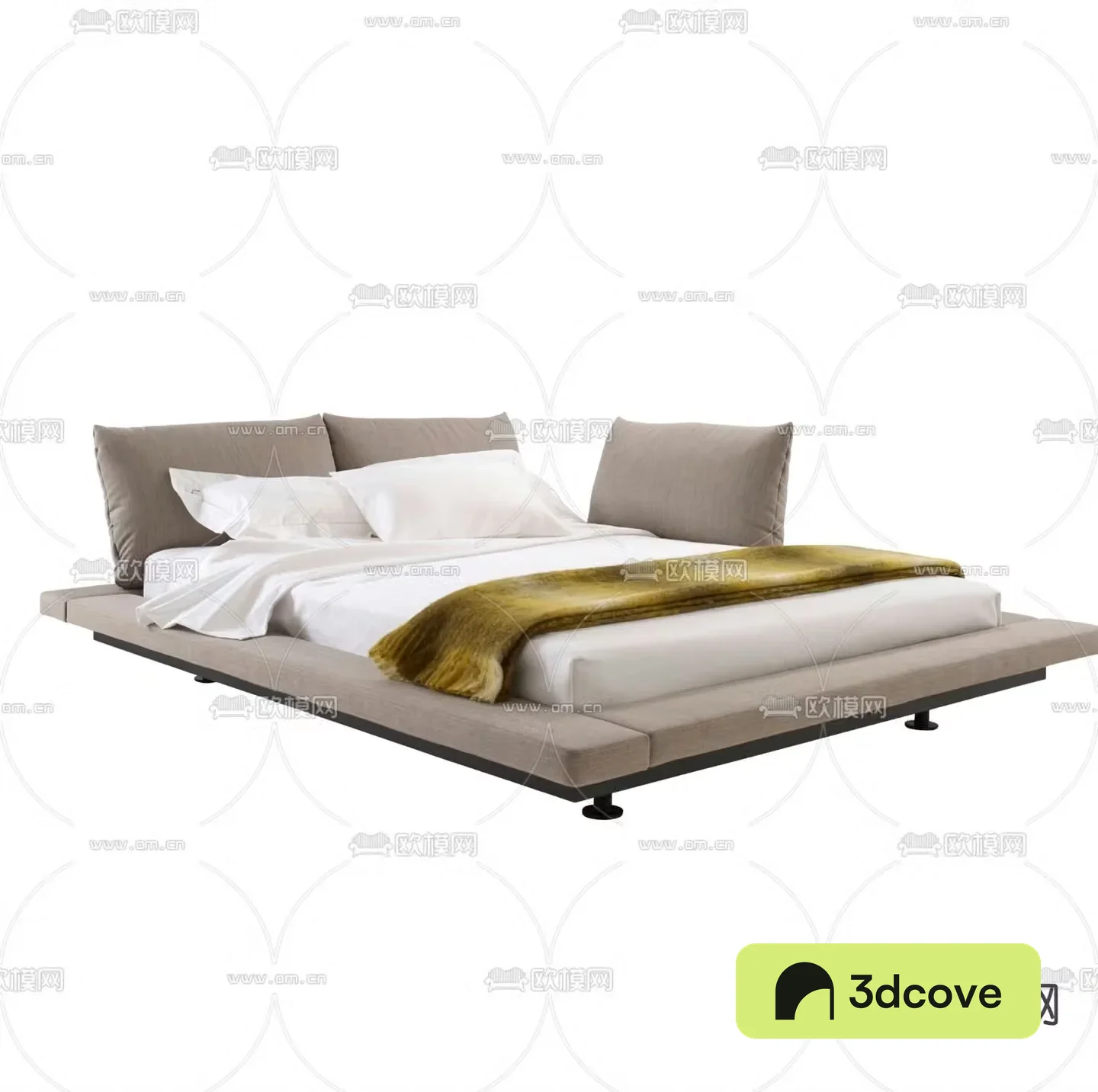 Modern double bed suspended bed