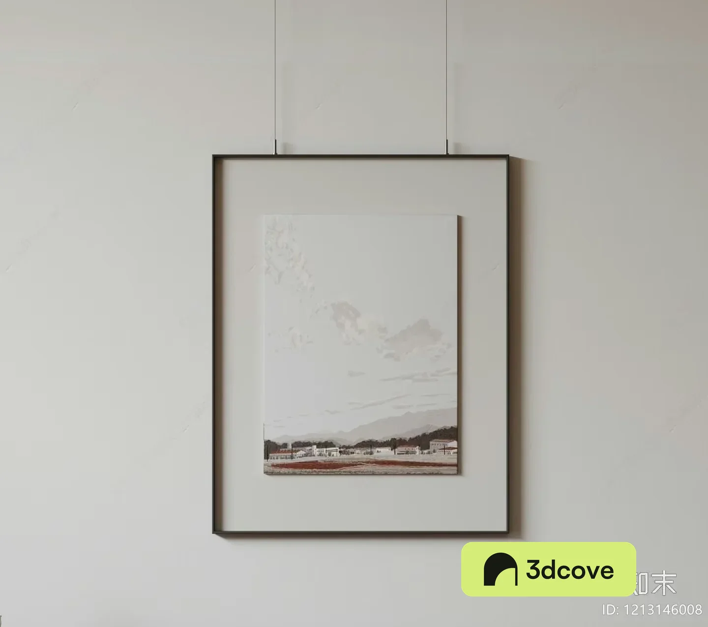 A Framed Painting Of A Landscape