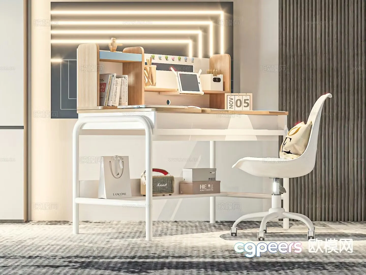 Children’s desk study table 3d model