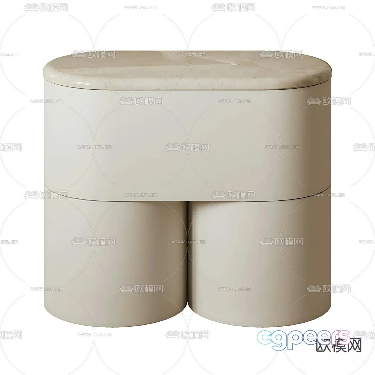 Modern bedside table 3d model