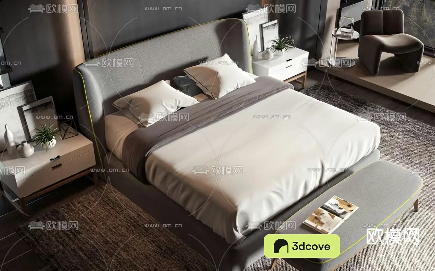 Modern double bed