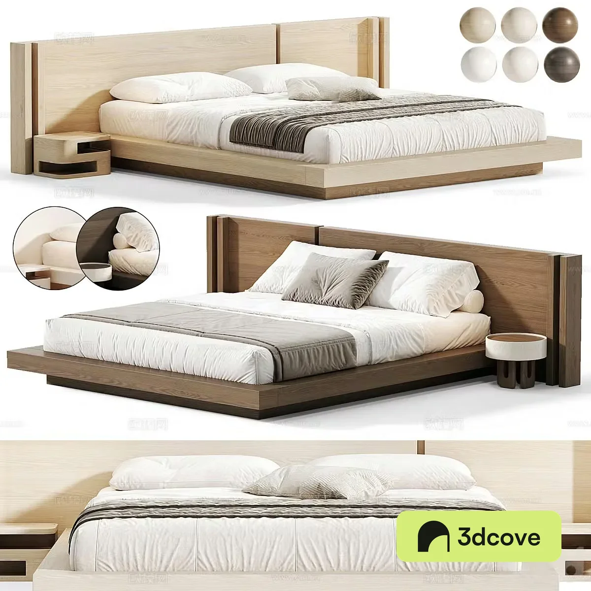 New Chinese Yamato double bed