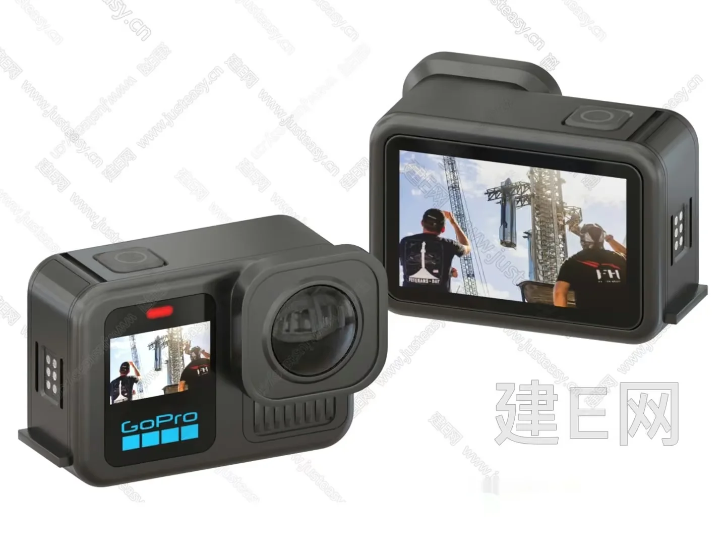 The Main Subject In This Image Is A Gopro Camera 3D Model – 20332 – VRAY Render