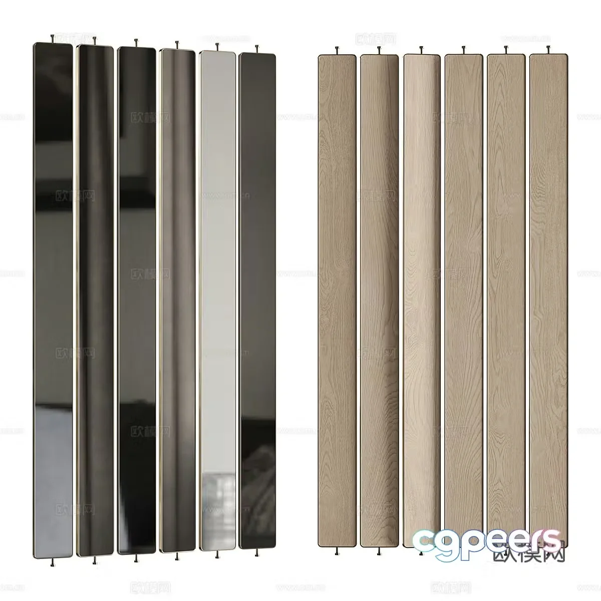 Modern rotating screen partition 3d model