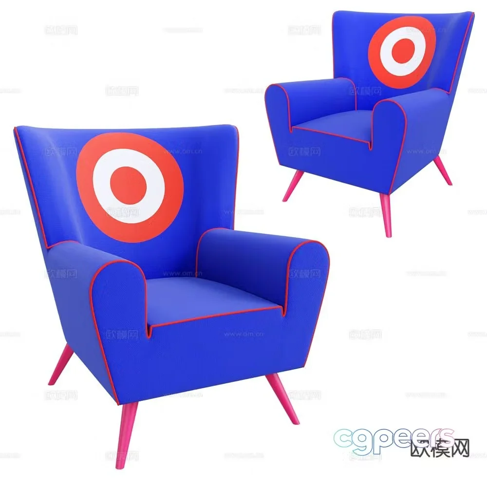 Pop Label Dopamine sofa chair American chair leisure chair 3d model