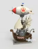 Airship Model 3D Model – 8210 – VRAY Render