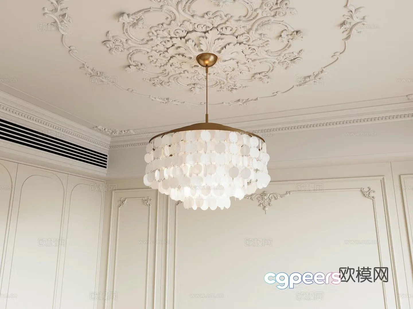 French art chandelier 3d model