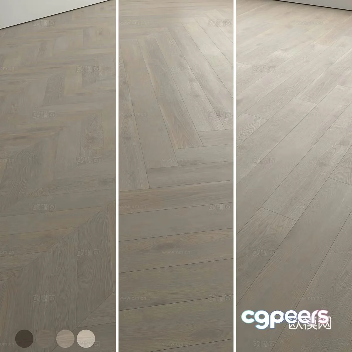 Modern wood floor material 3d model