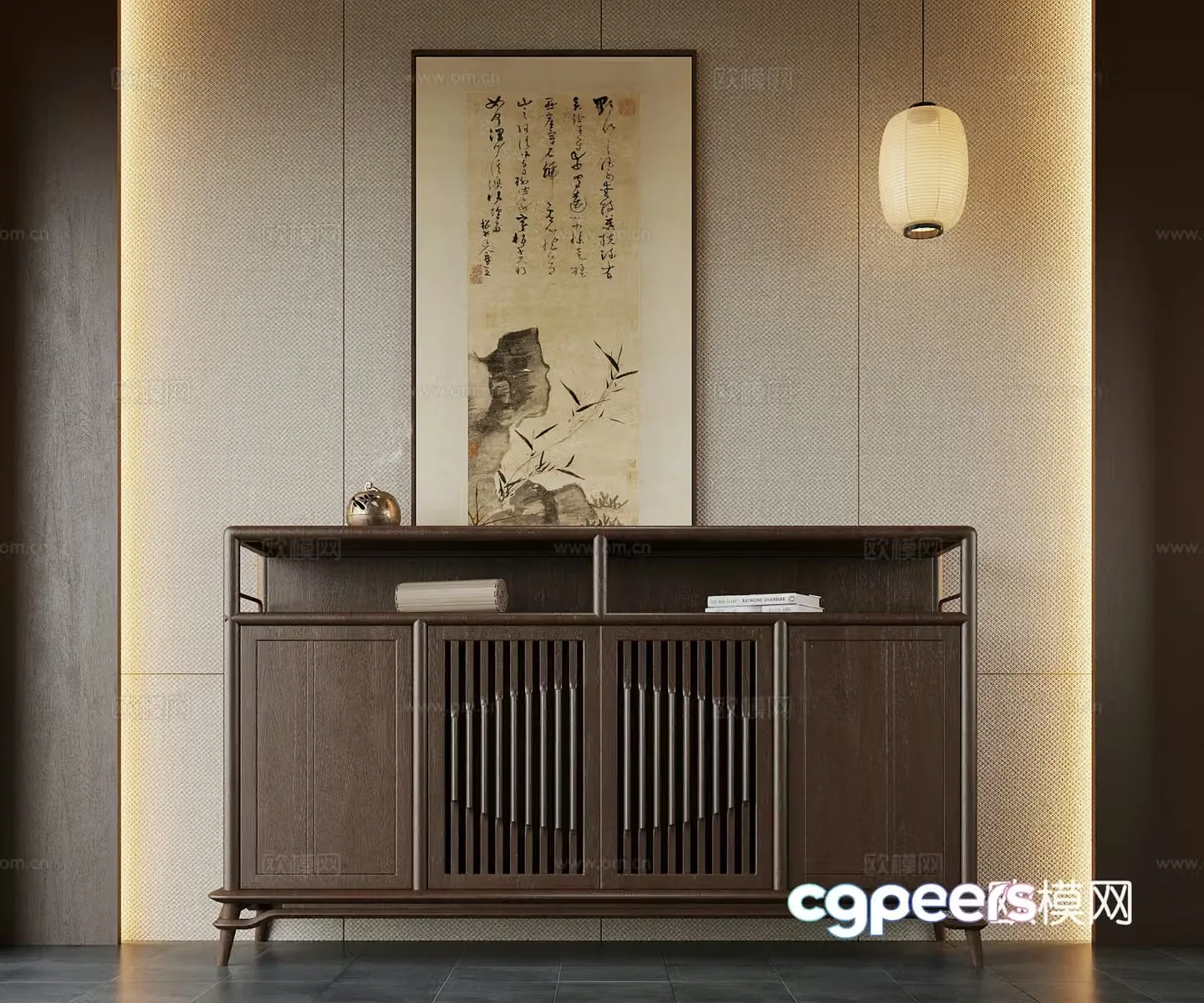 010 porch cabinet New Chinese porch cabinet 3D model