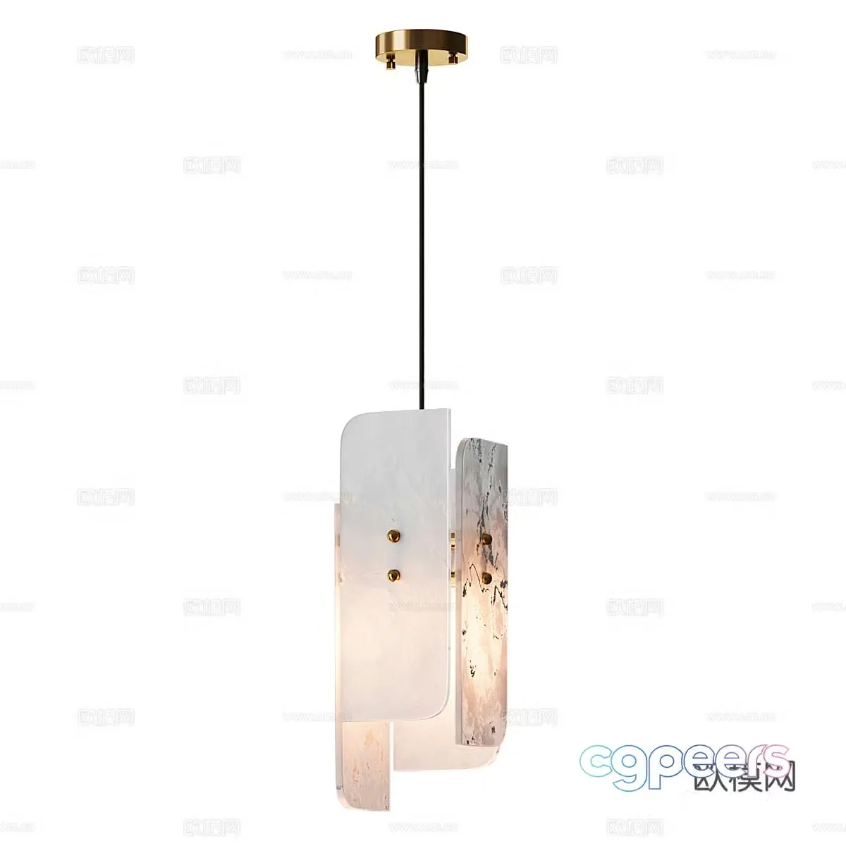 Modern Megalith Mini Chandelier 3d Model