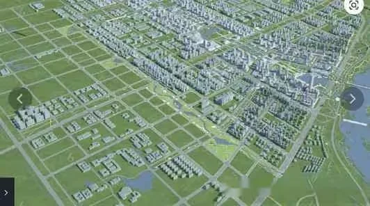 Aerial View Of A City 3D Model – 23692 – VRAY Render