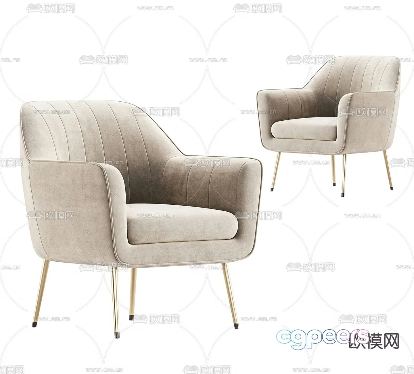 poliform leisure chair 3d model