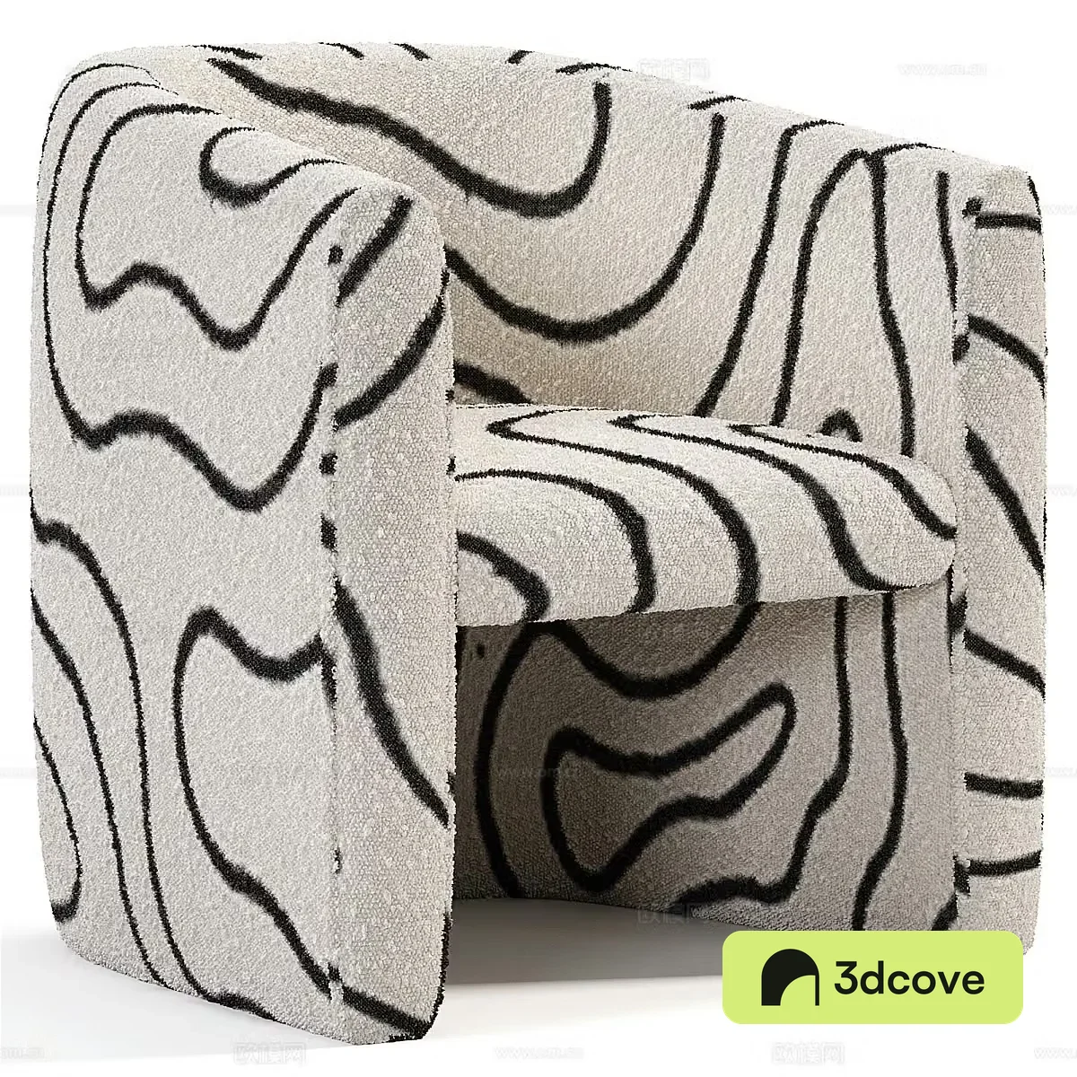 Modern Italian Senderos wool chair