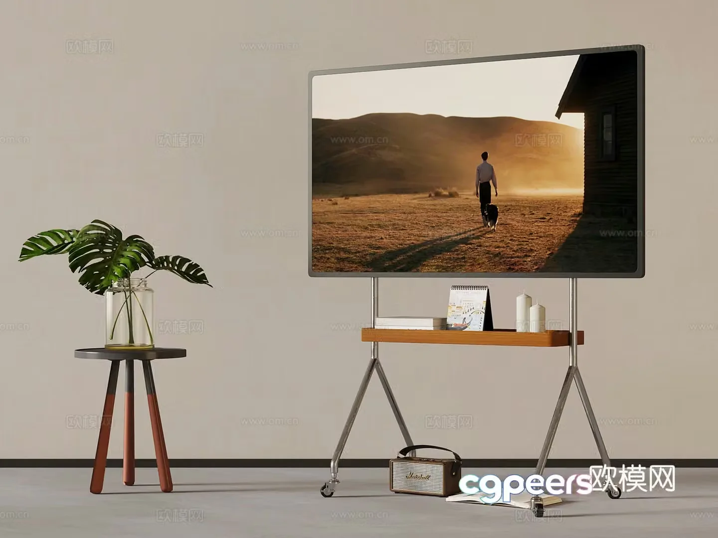 Modern TV stand Mobile TV 3d model
