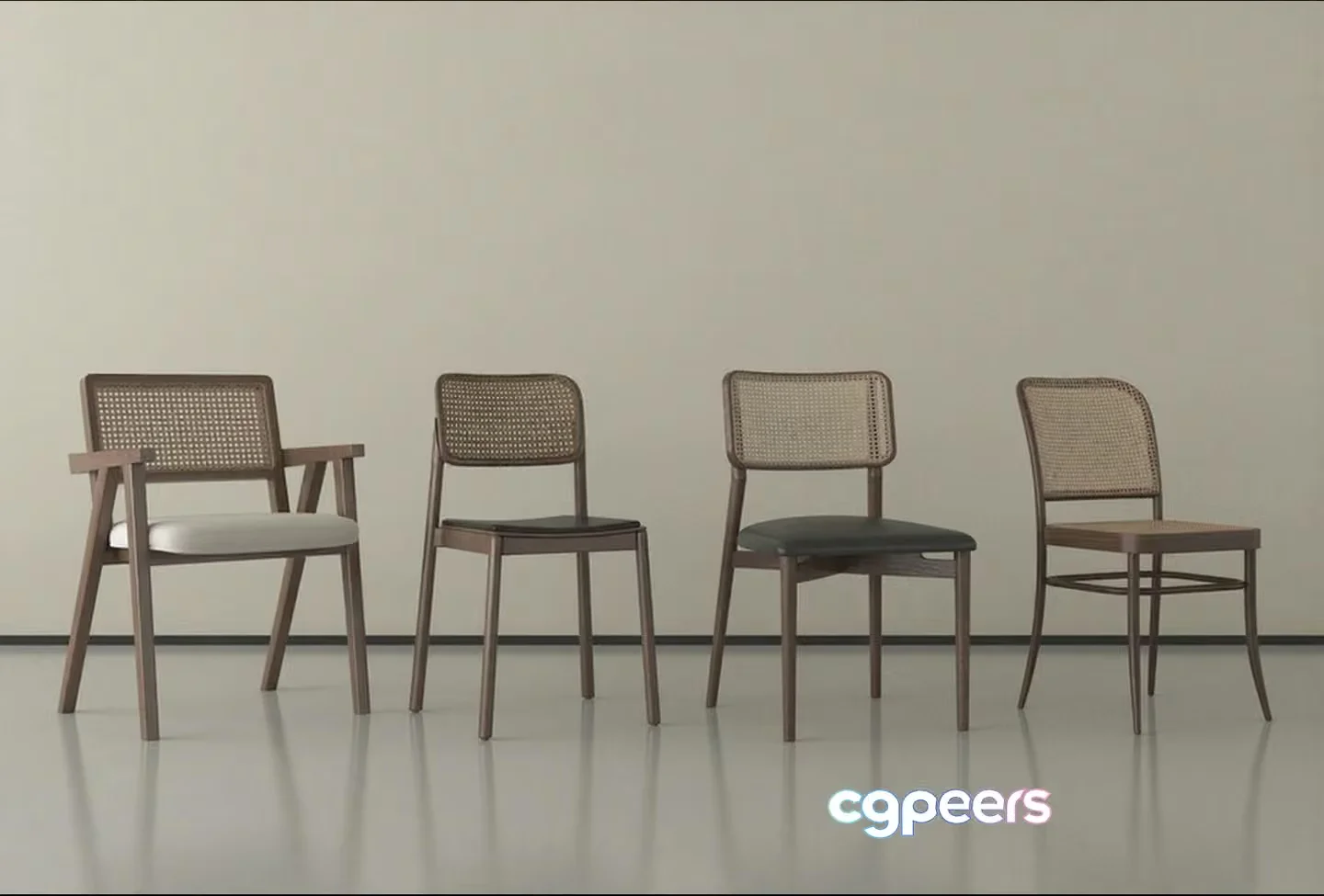 Wooden Chairs 3D Model – 12954 – VRAY Render