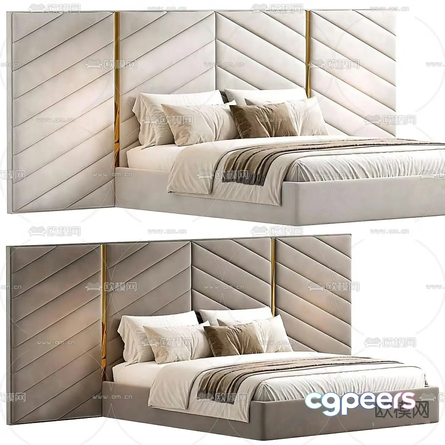 Albero double bed 3d model